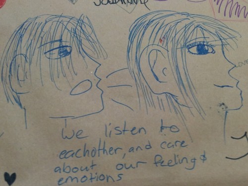 "We listen to each other, and care about our feelings and emotions."